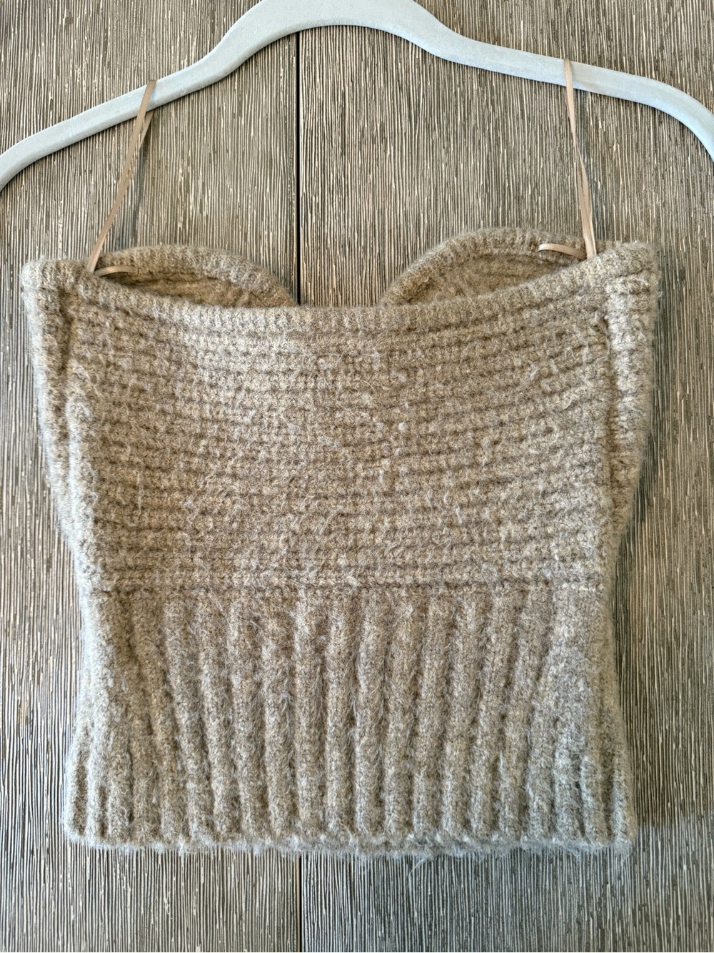 cult gaia Beige Strapless Knit Bustier Top - Picture 7 of 7